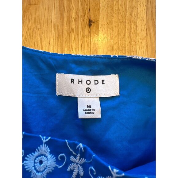 Rhode X Target Blue Eyelet Mini Dress Size Medium - Picture 4 of 4